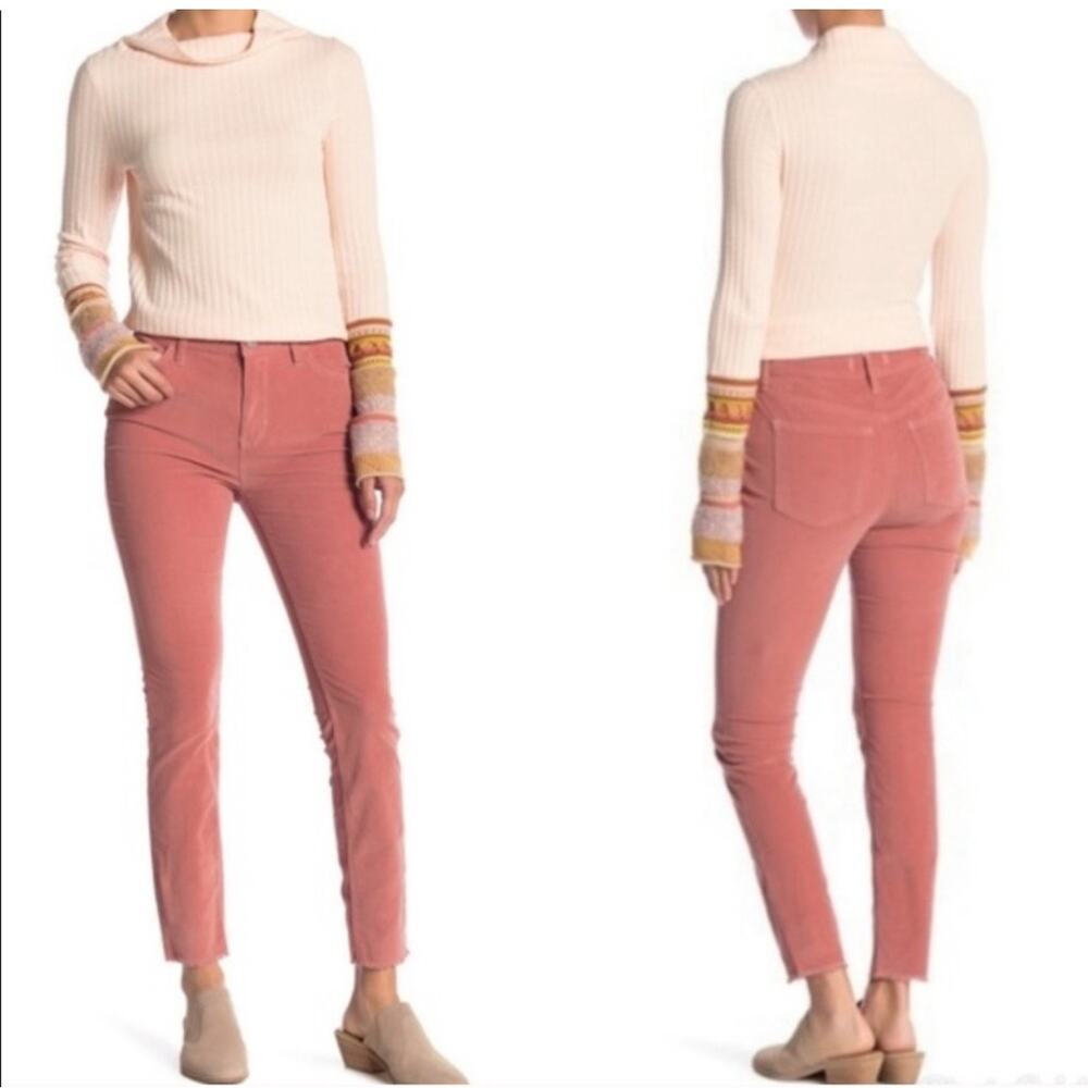 We the Free Corduroy Pants Modern Mauve Raw Hem Business Casual Size 30